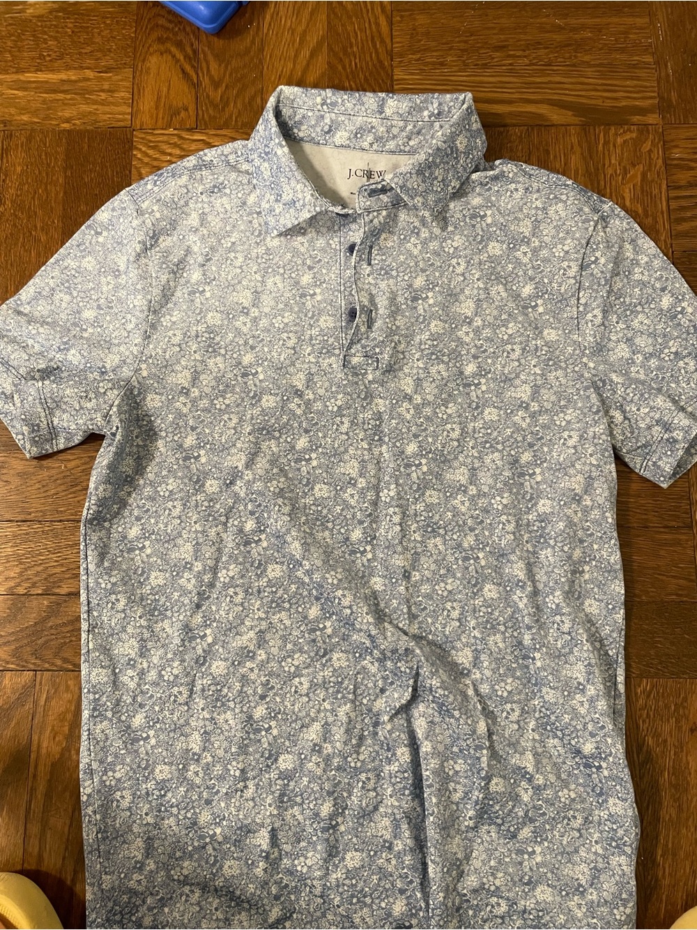 Jcrew blue floral polo x-small
